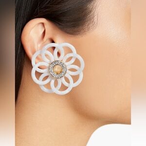 Lele Sadoughi  Marigold Earrings- Mother of Pearl